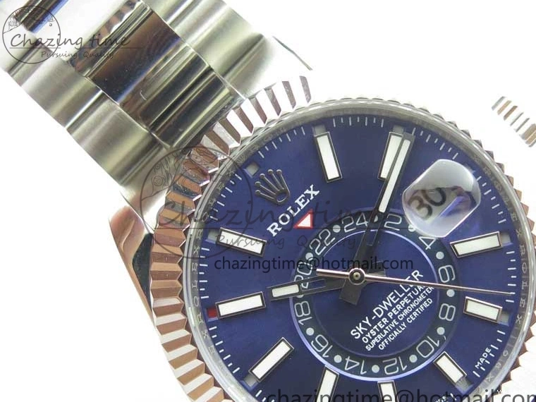SS SS to Blue 9001 AIF on Bracelet A23J 326934 Sky-Dweller Dial 0201